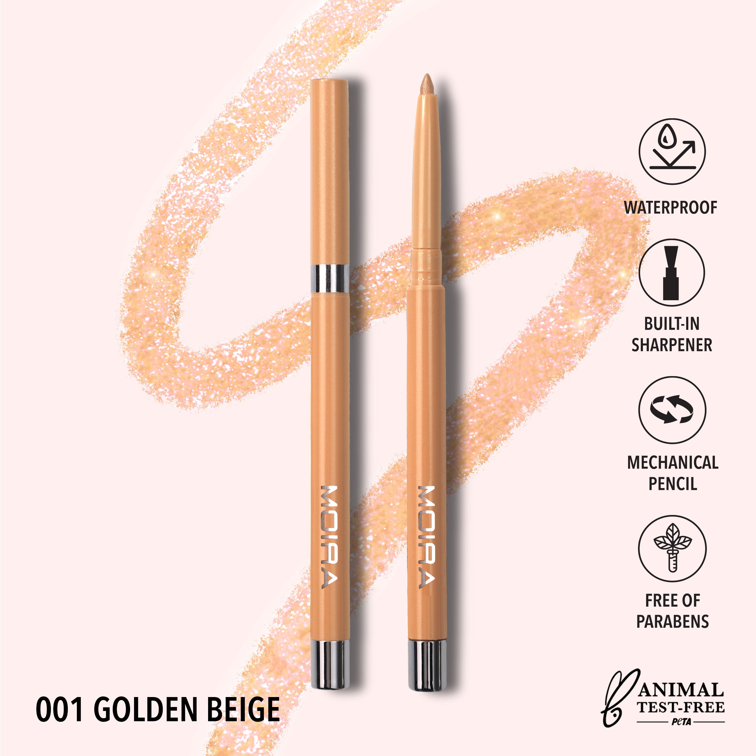 Statement Shimmer Liner (001, Golden Beige)