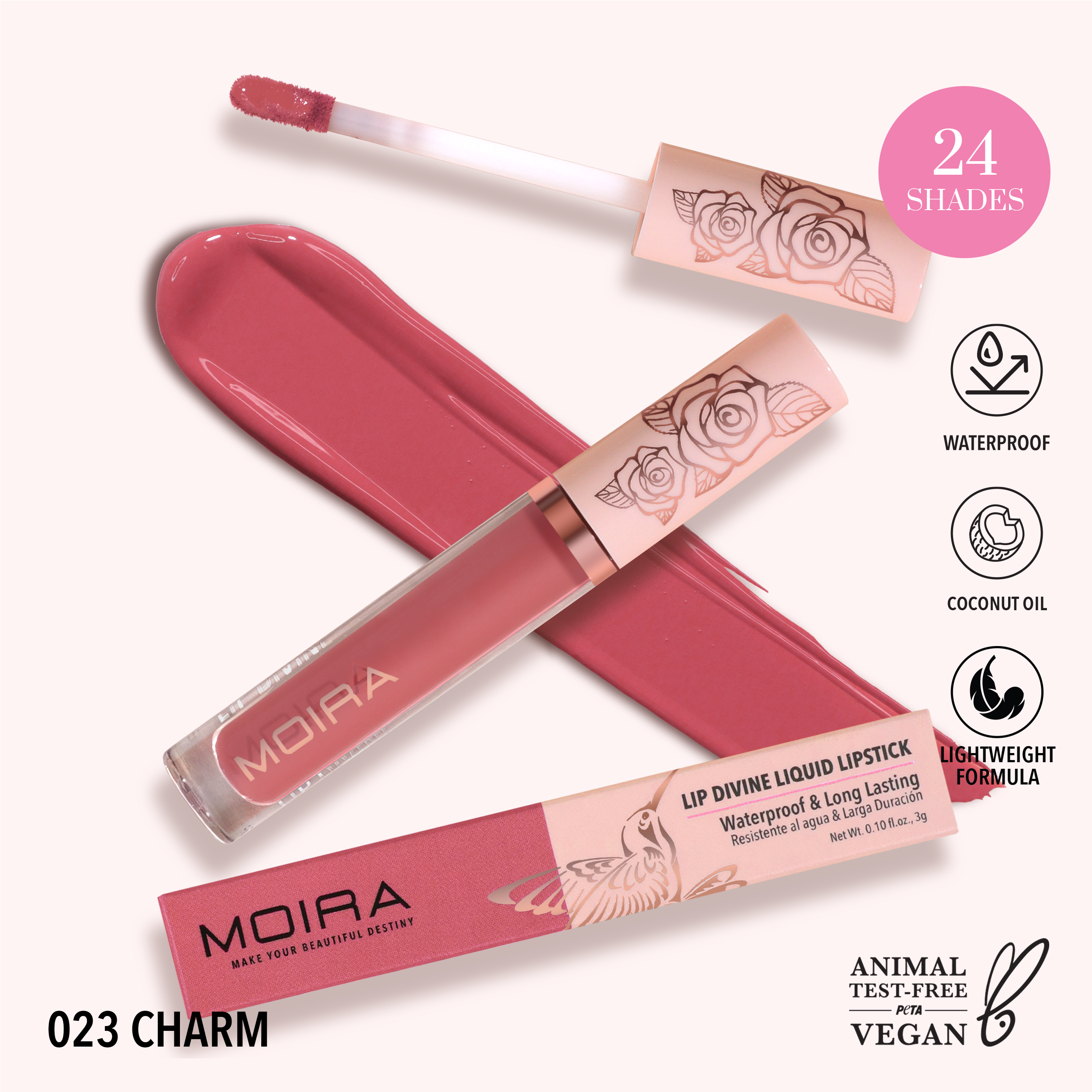 Lip Divine Liquid Lipstick (023, Charm)