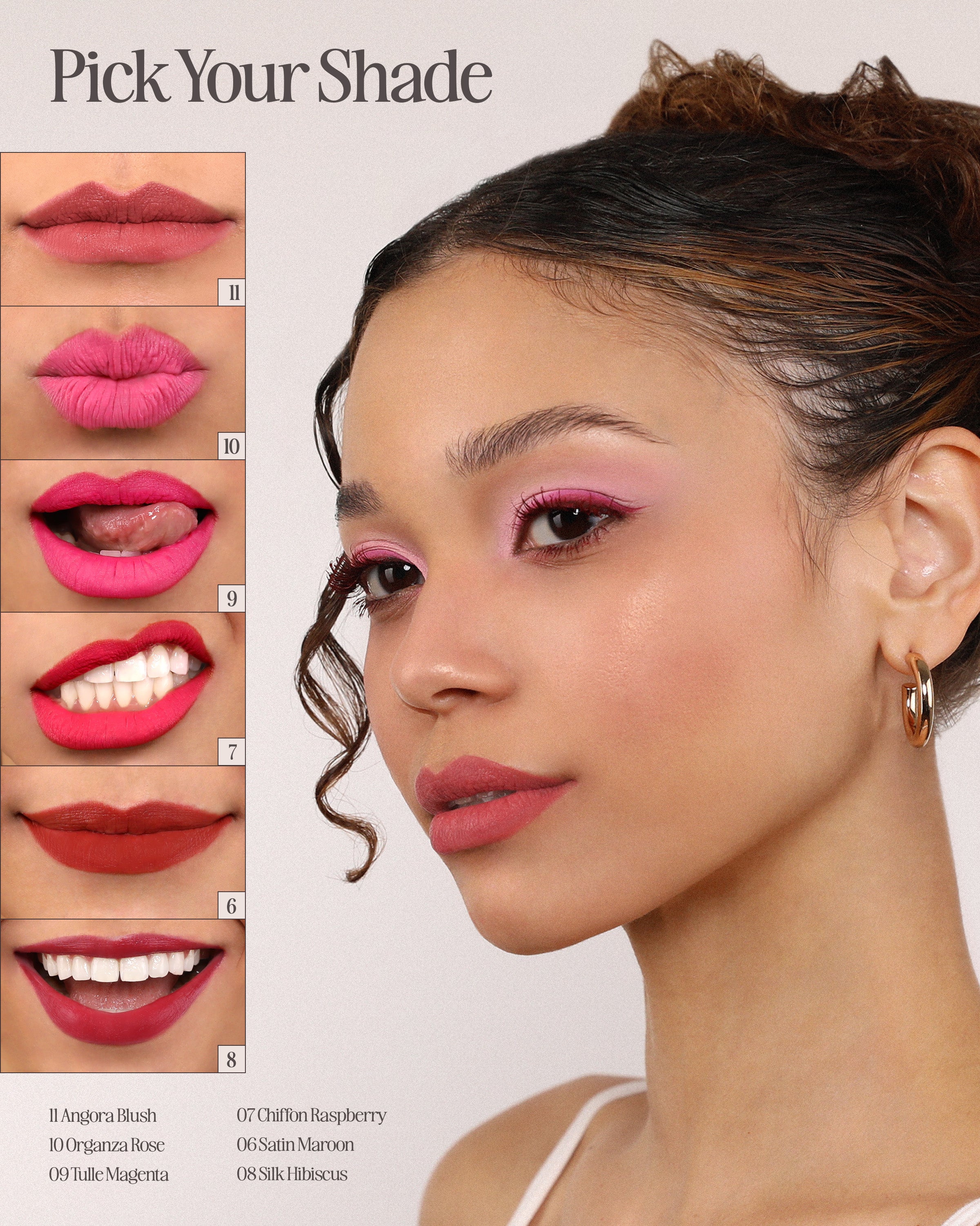 Cushion Kiss Lip Cream (007, Chiffon Raspberry)