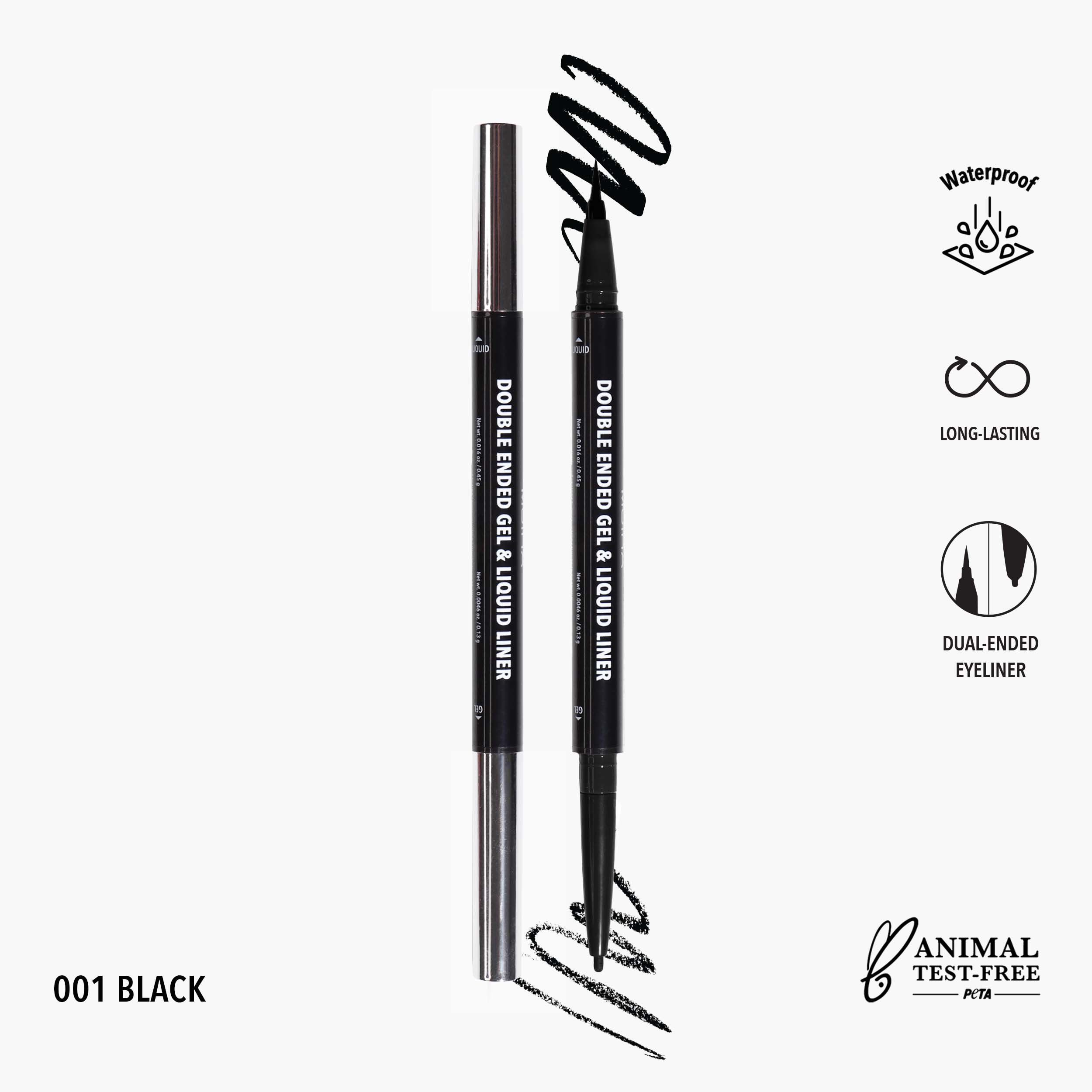 Double Ended Gel & Liquid Liner (001, Black)