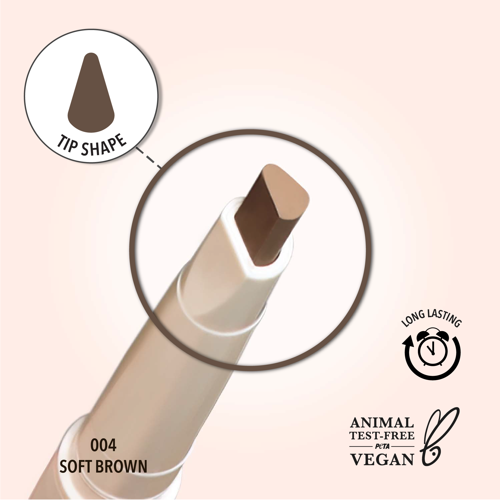 Angled Brow Pencil (004, Soft Brown)
