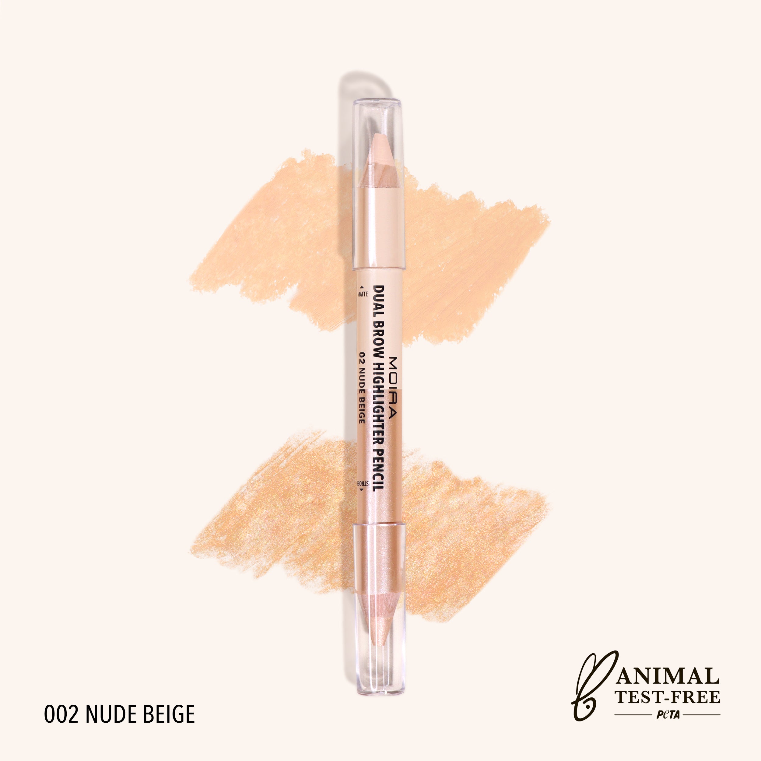 Dual Brow Highlighter Pencil (002, Nude Beige)