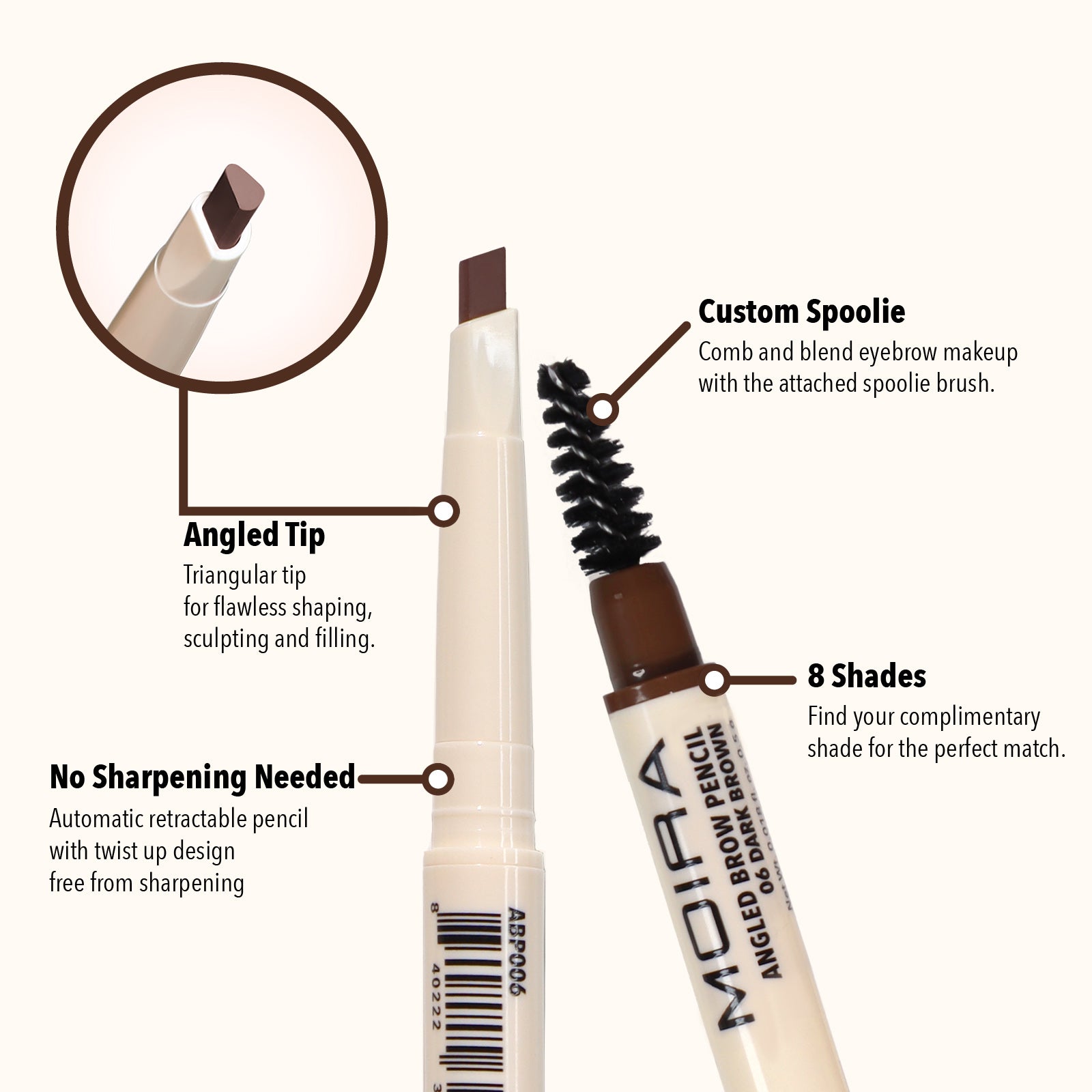 Angled Brow Pencil (006, Dark Brown)