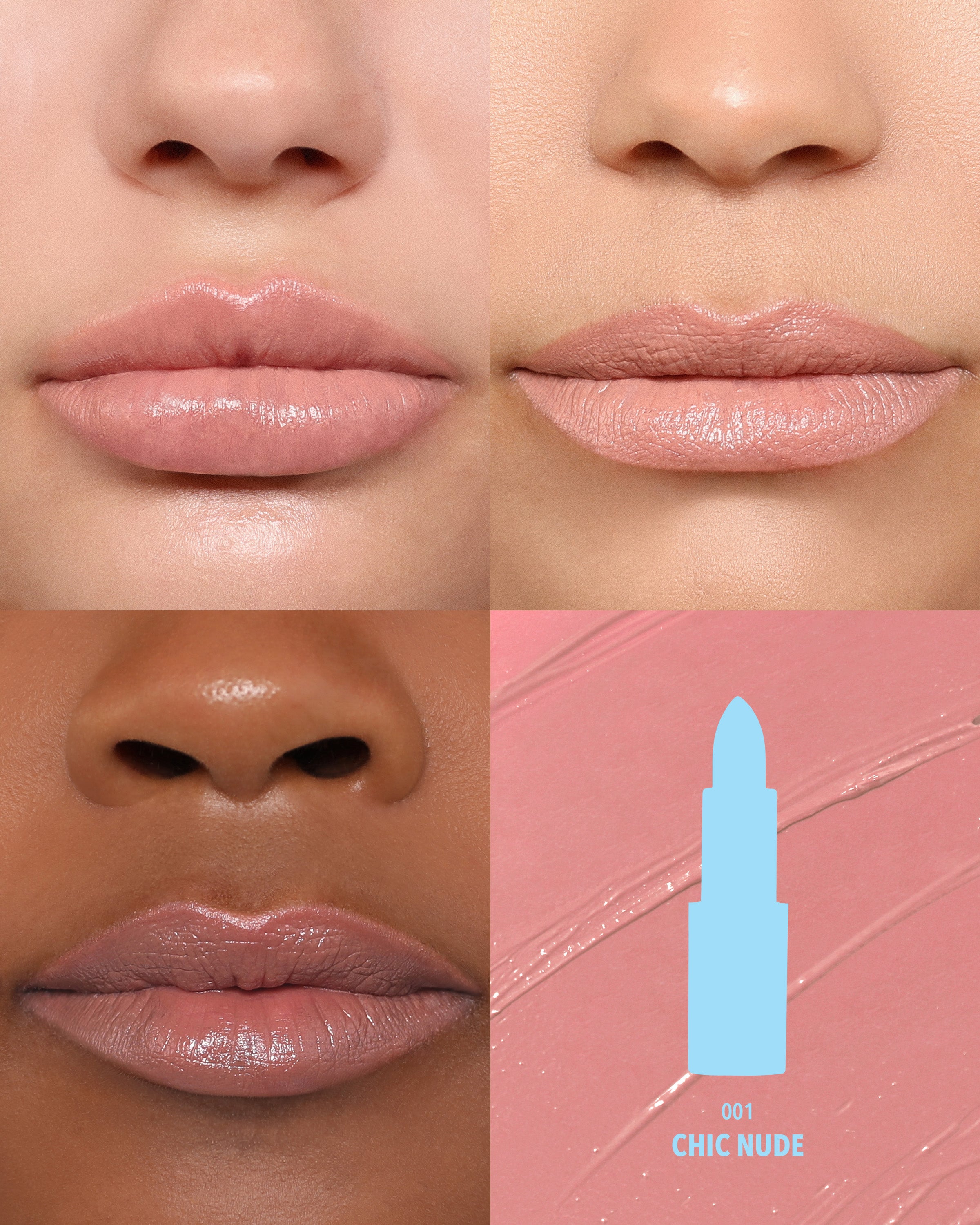 Chic Satin Lipstick (001, Chic Nude)