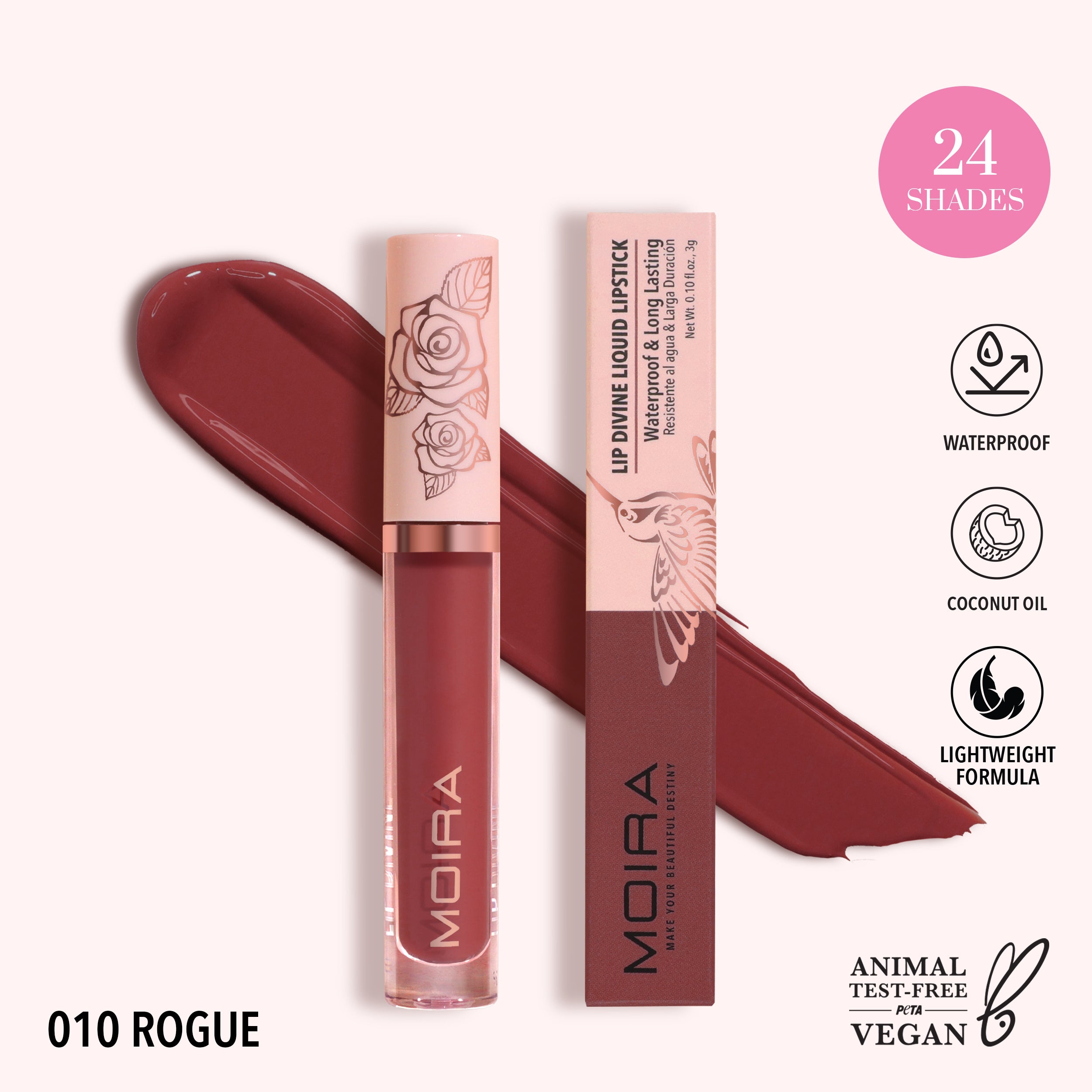Lip Divine Liquid Lipstick (010, Rogue)