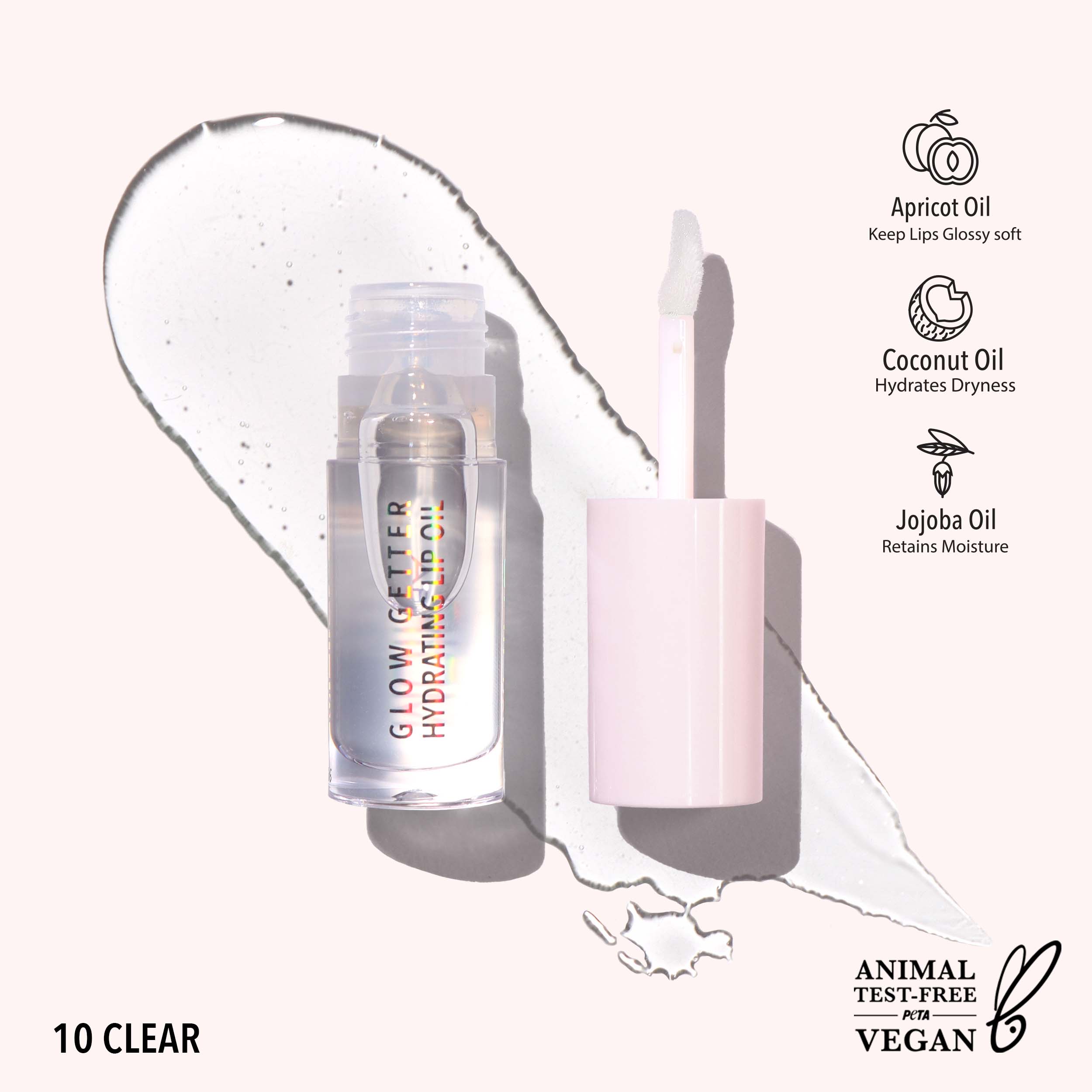 Glow Getter Hydrating Lip Oil (010, Clear)