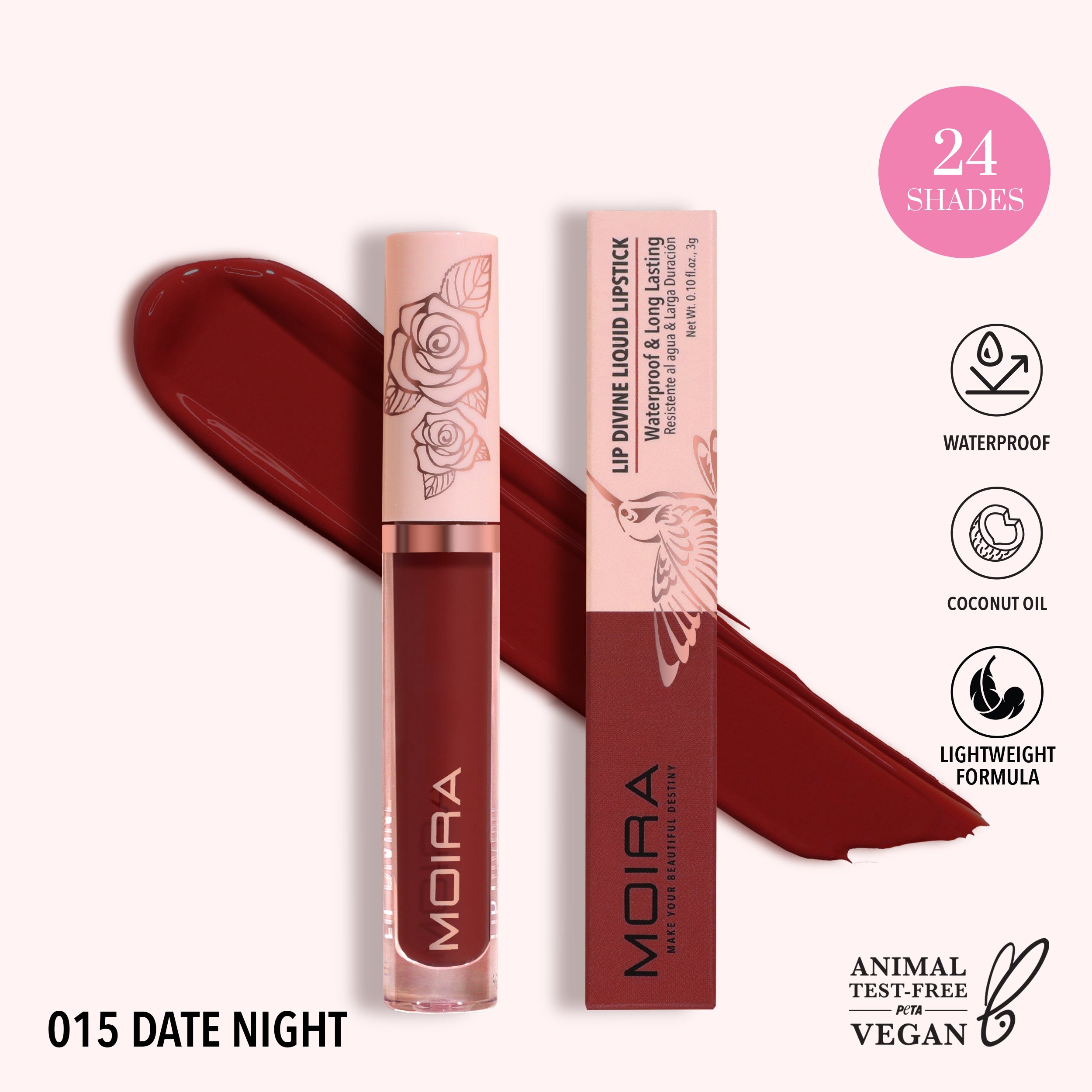 Lip Divine Liquid Lipstick (015, Date Night)