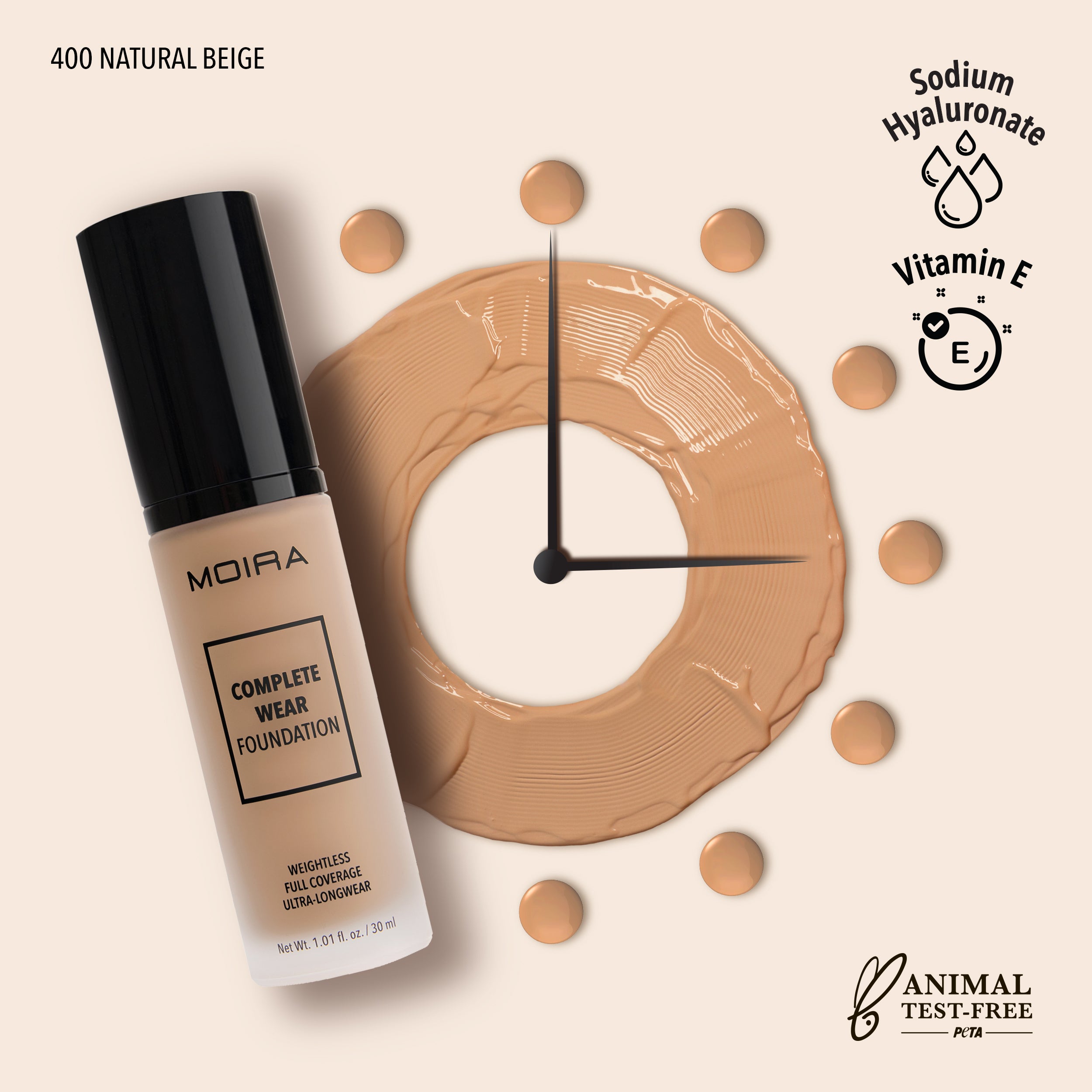 Moira Complete Wear Foundation 200 (Bisque)