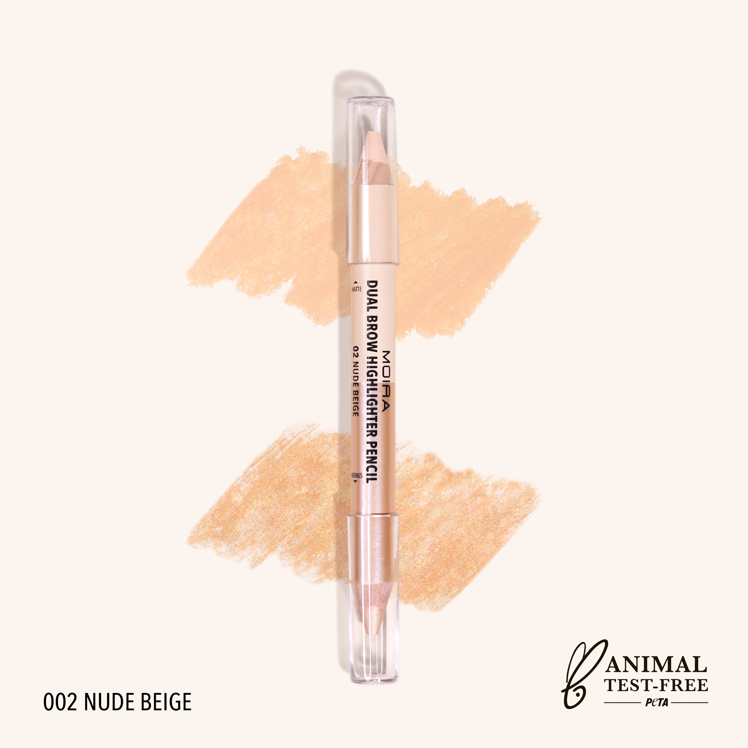 Give fjende melodramatiske Dual Brow Highlighter Pencil (002, Nude Beige) – MOIRA BEAUTY