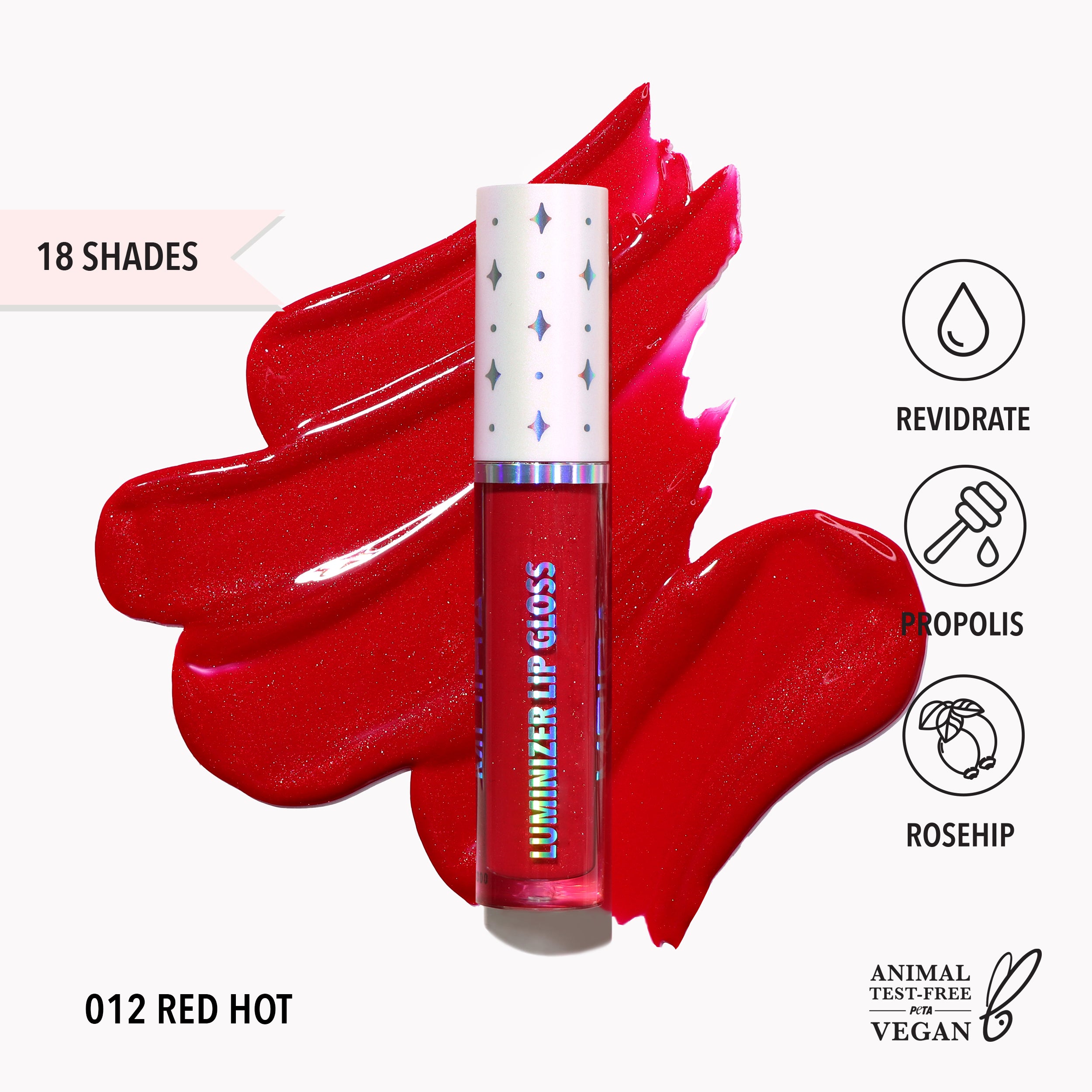 Luminizer Lip Gloss (012, Red Hot)